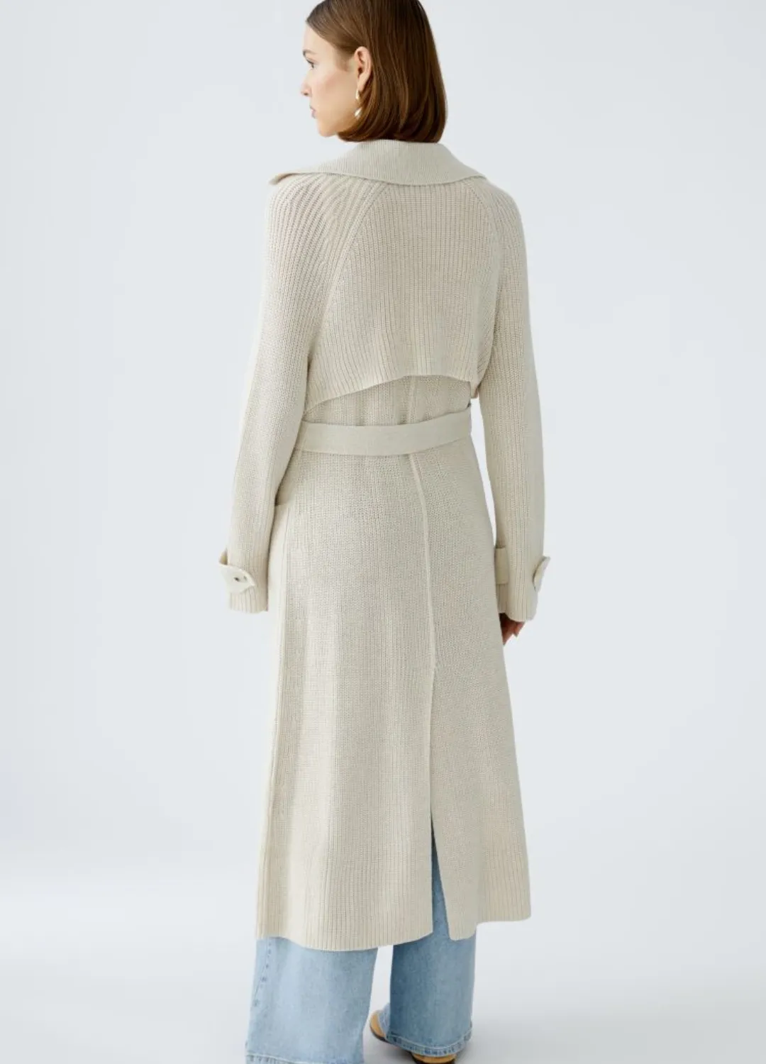 Oui - Cotton Knit Coat
