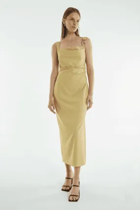 Paradigm Tucked Midi Dress