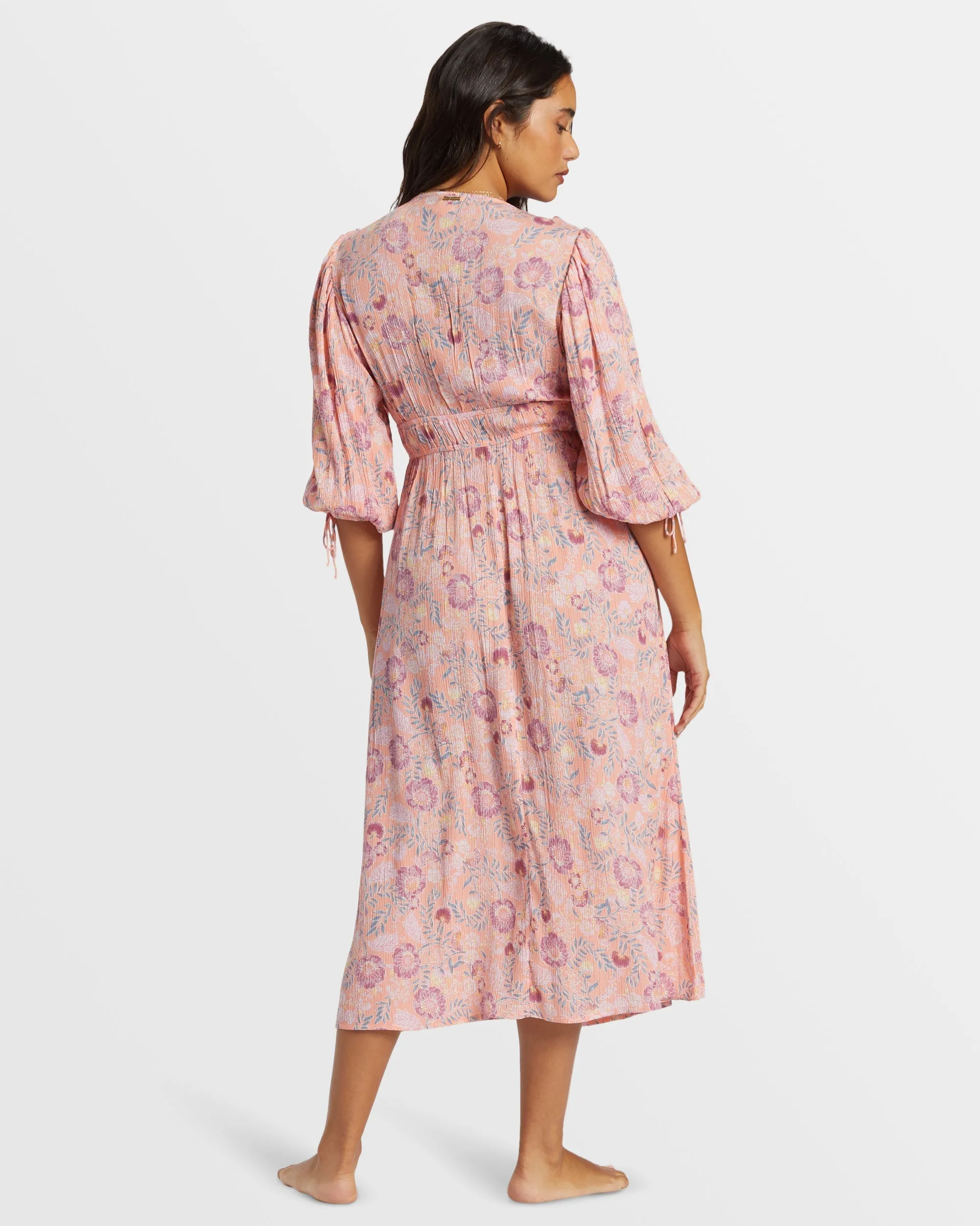 Paradise Sky Midi Dress - Peach Paradise