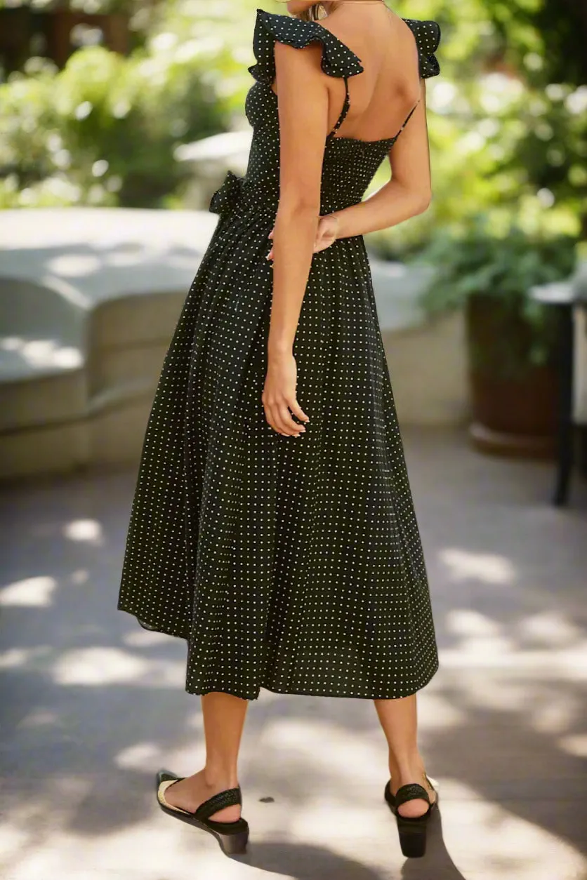 Pin Dot  Maxi Dress