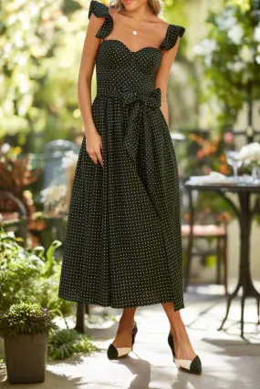 Pin Dot  Maxi Dress