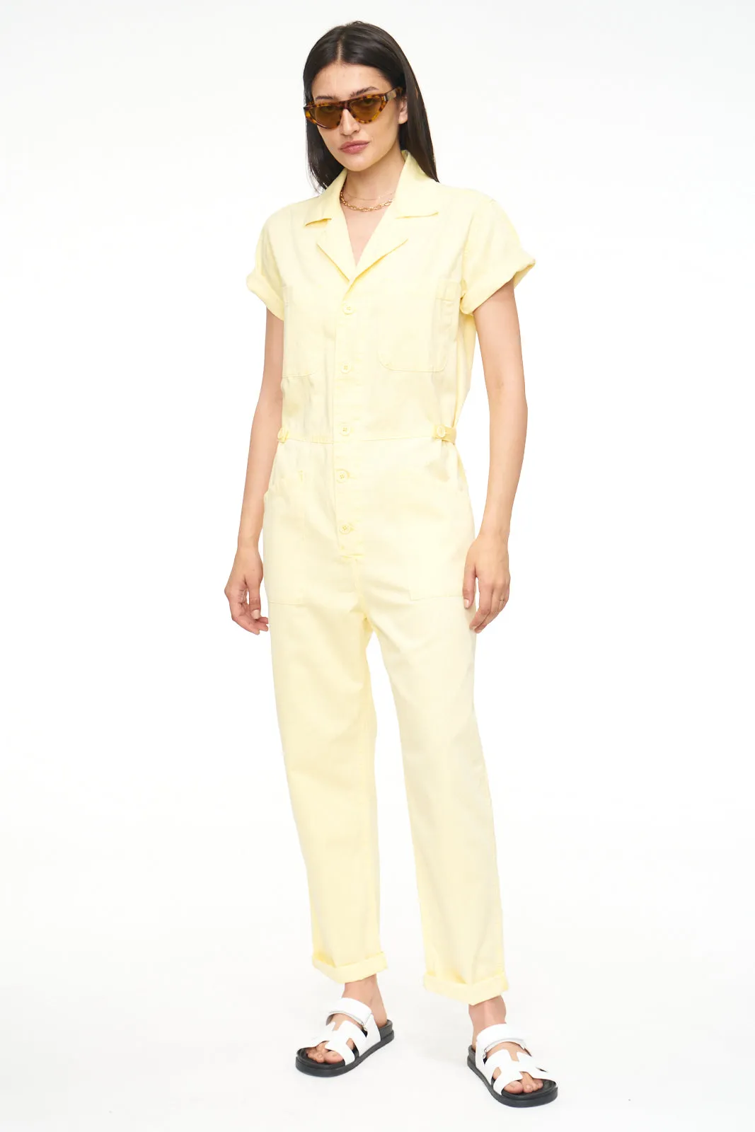 Pistola Grover Short Sleeve Field Worker Jumpsuit - Pineapple