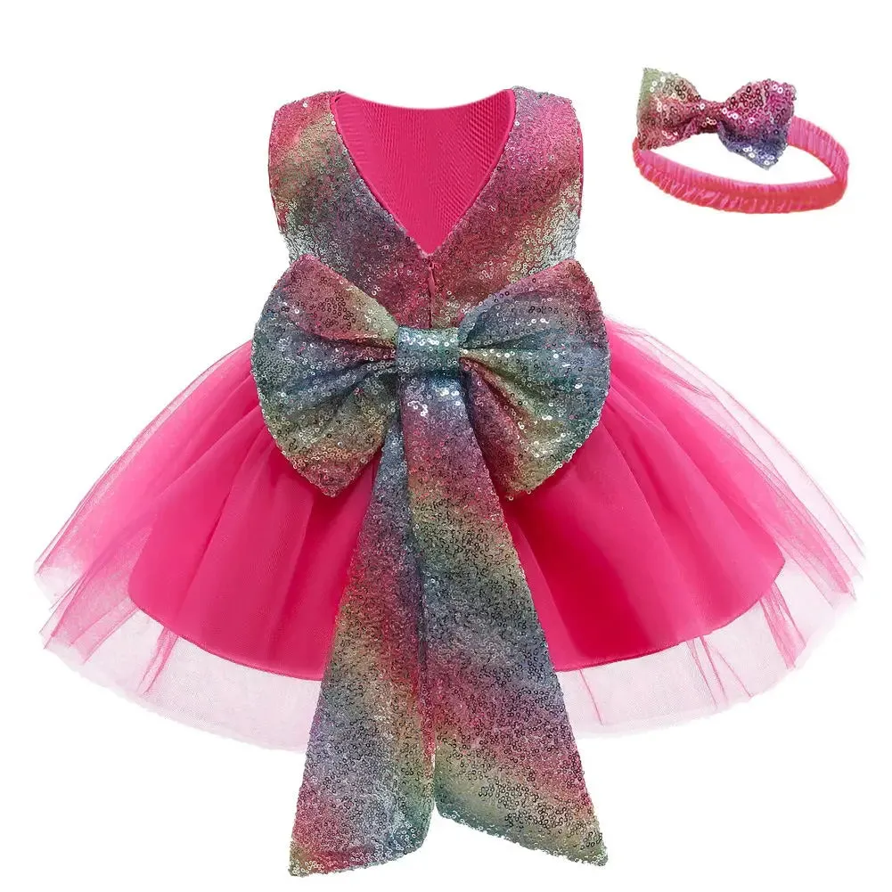 "Caron-Marie" Lace Dress With Big Bow