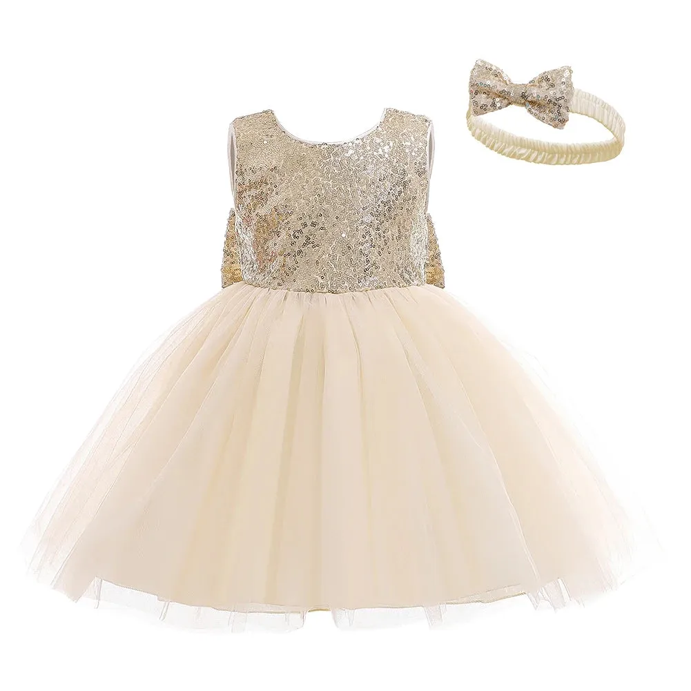 "Caron-Marie" Lace Dress With Big Bow