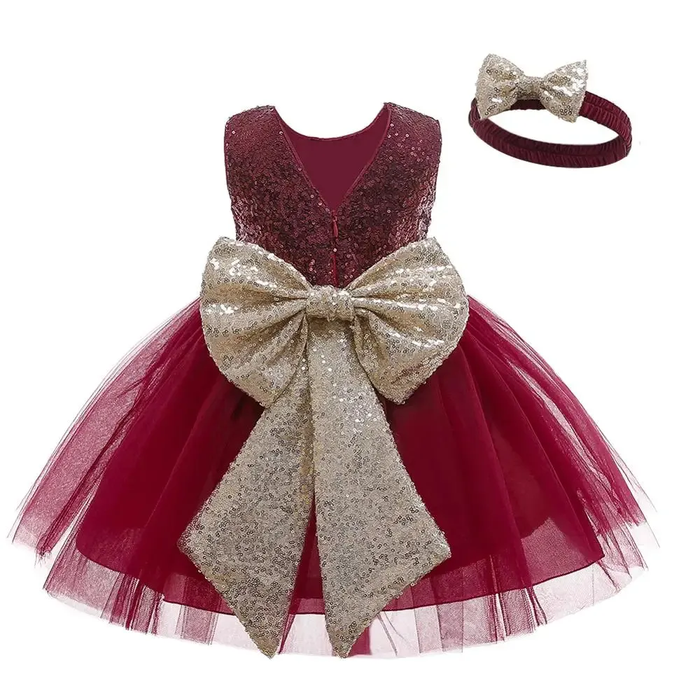 "Caron-Marie" Lace Dress With Big Bow