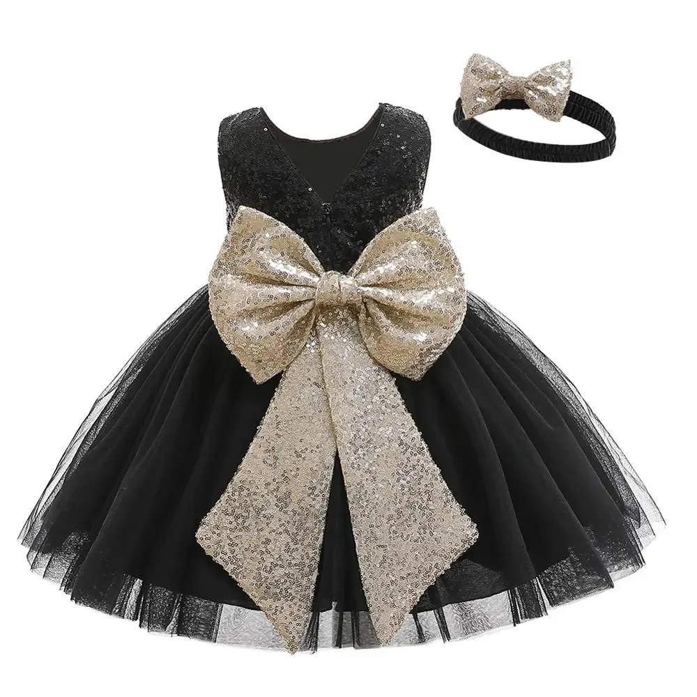 "Caron-Marie" Lace Dress With Big Bow