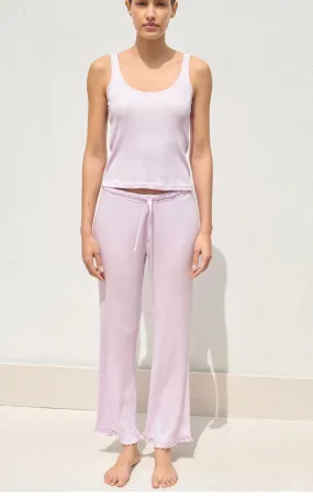 RAISA TANK & RAE RUFFLE PANT IN LILAC FOG