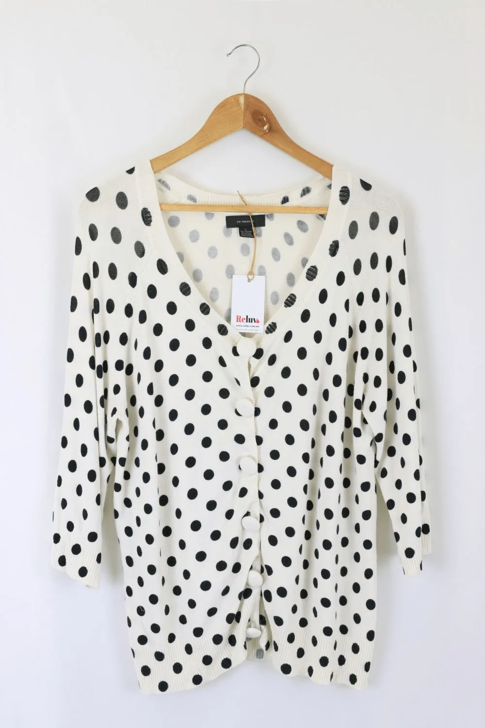 Re-Launch Polka Dot Cardigan L