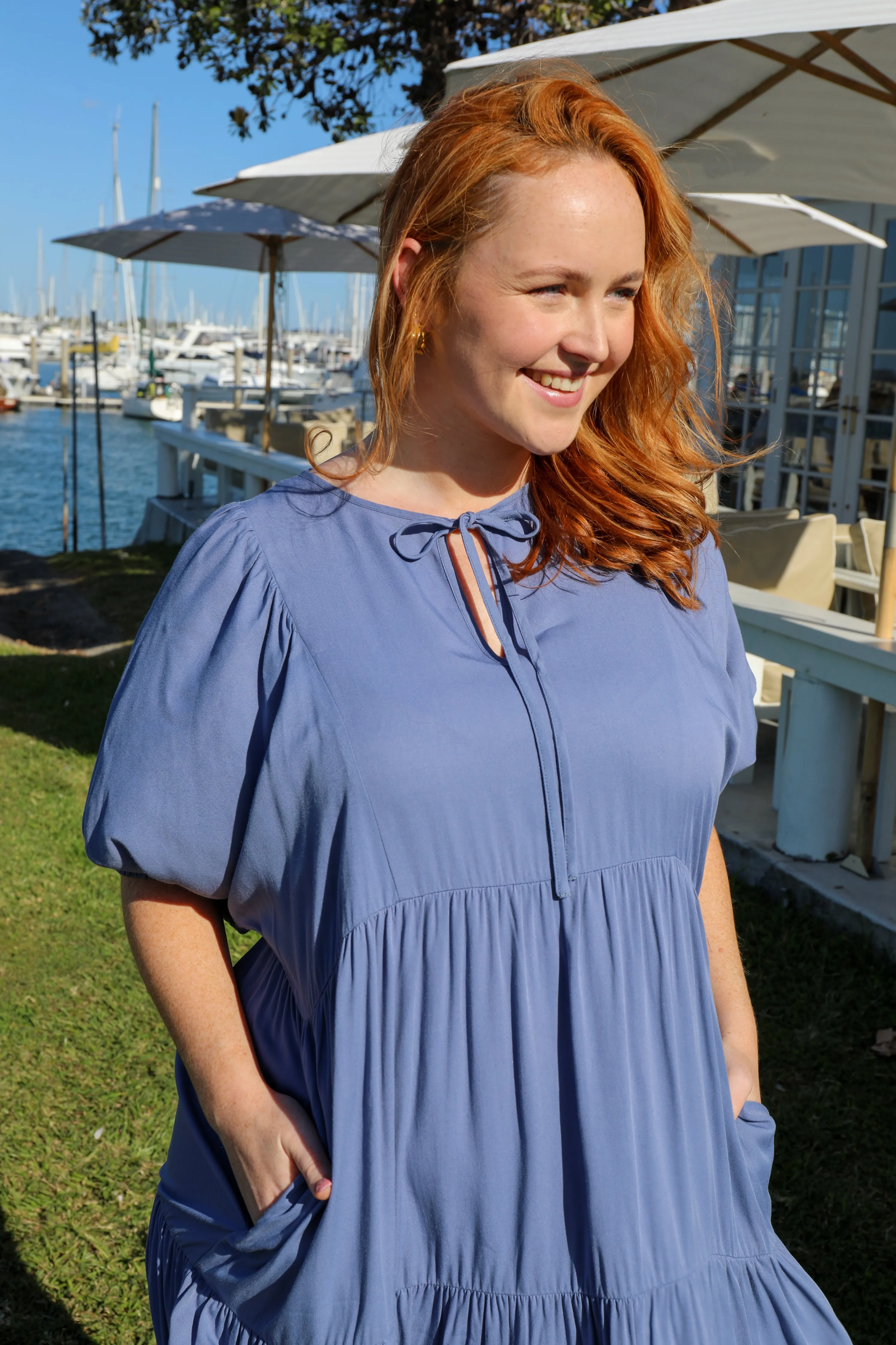 Roamer Midi Dress | Blue Grey | FINAL SALE