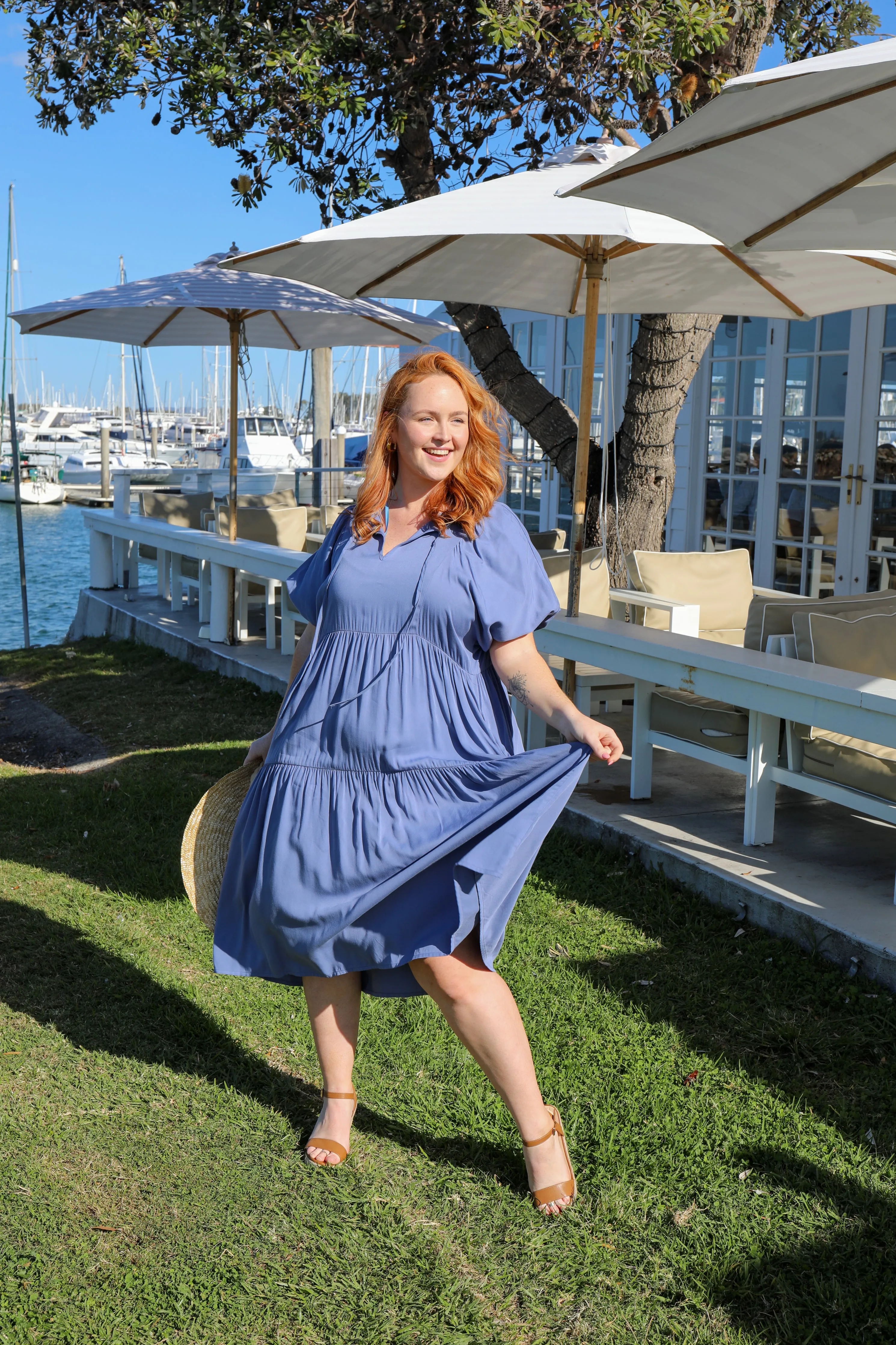 Roamer Midi Dress | Blue Grey | FINAL SALE