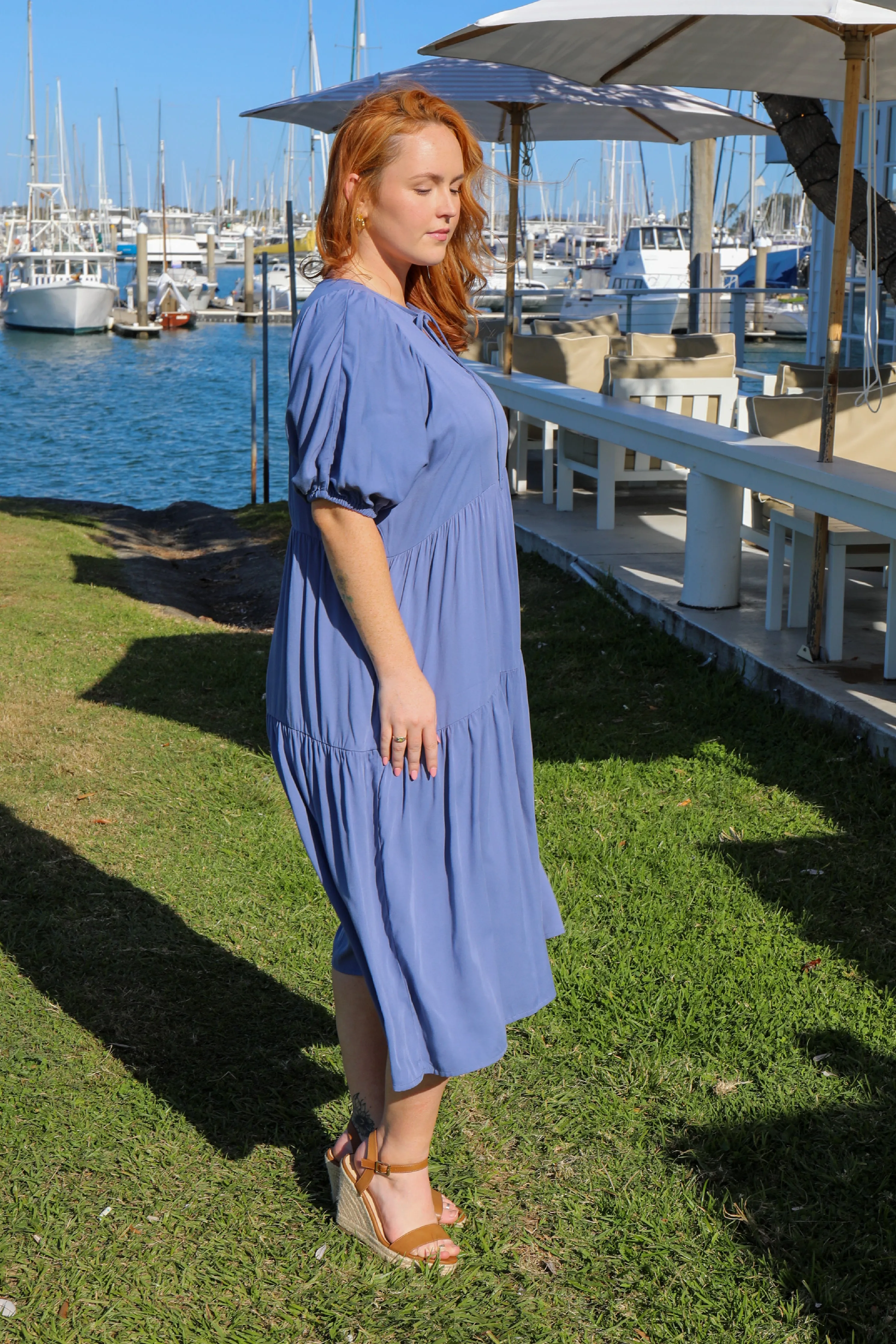 Roamer Midi Dress | Blue Grey | FINAL SALE