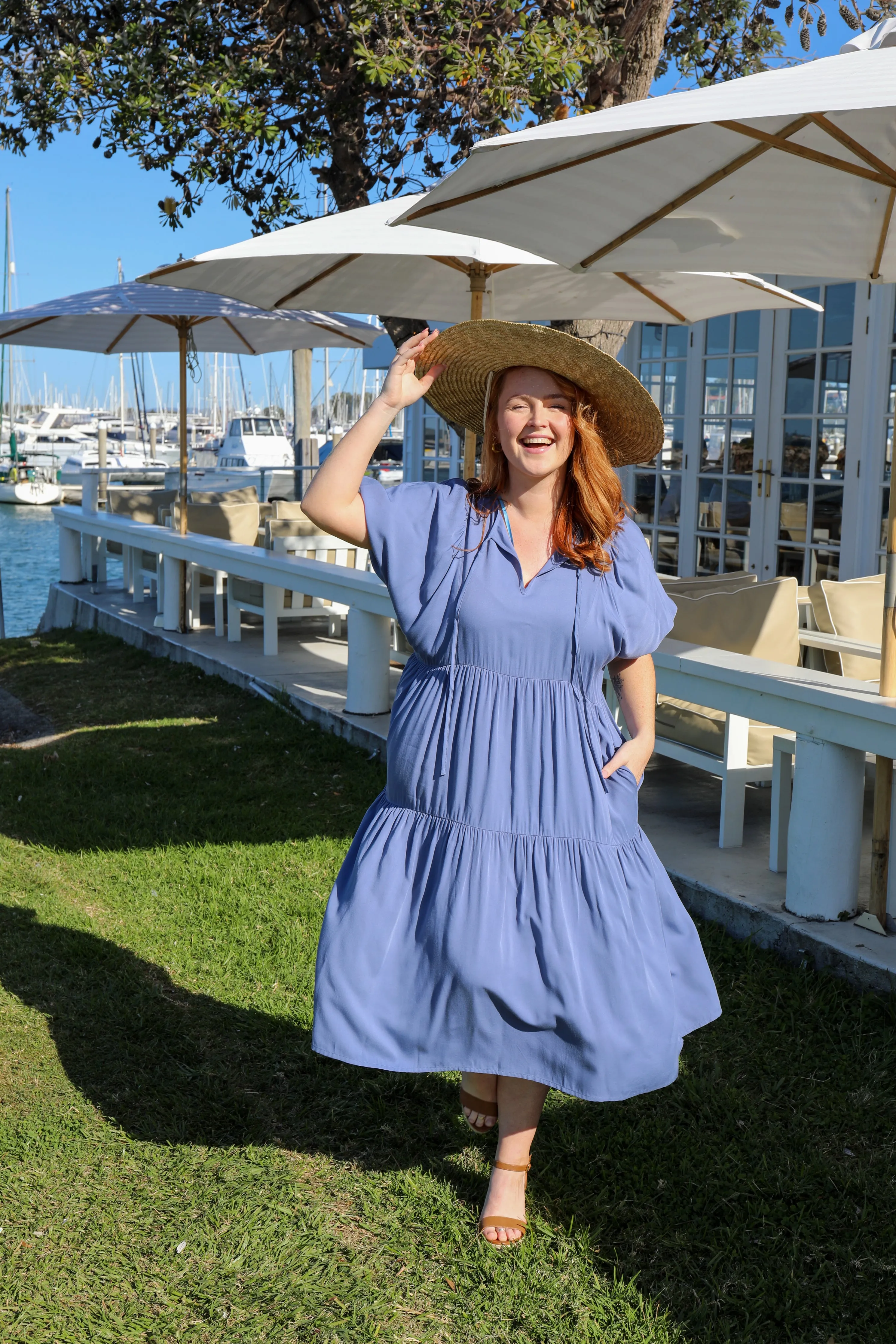 Roamer Midi Dress | Blue Grey | FINAL SALE