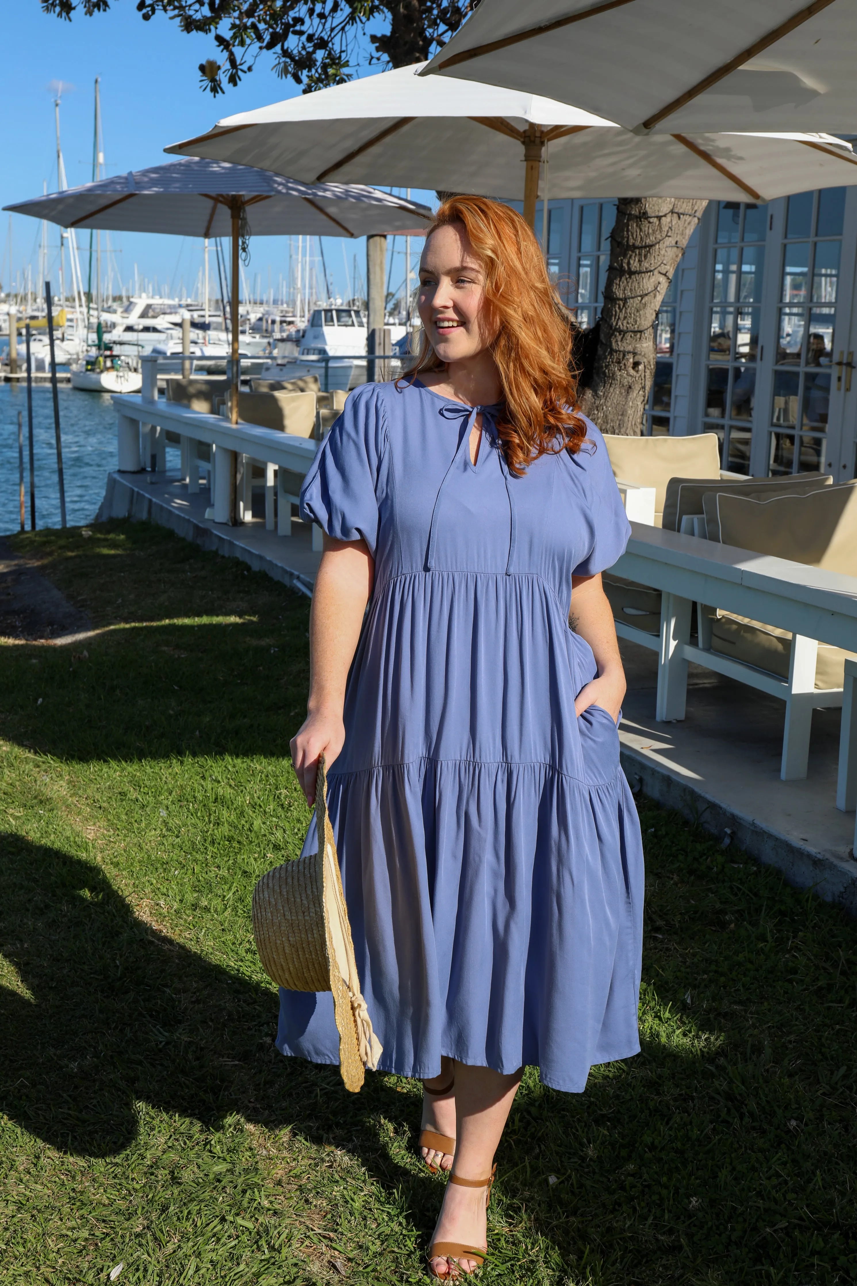 Roamer Midi Dress | Blue Grey | FINAL SALE