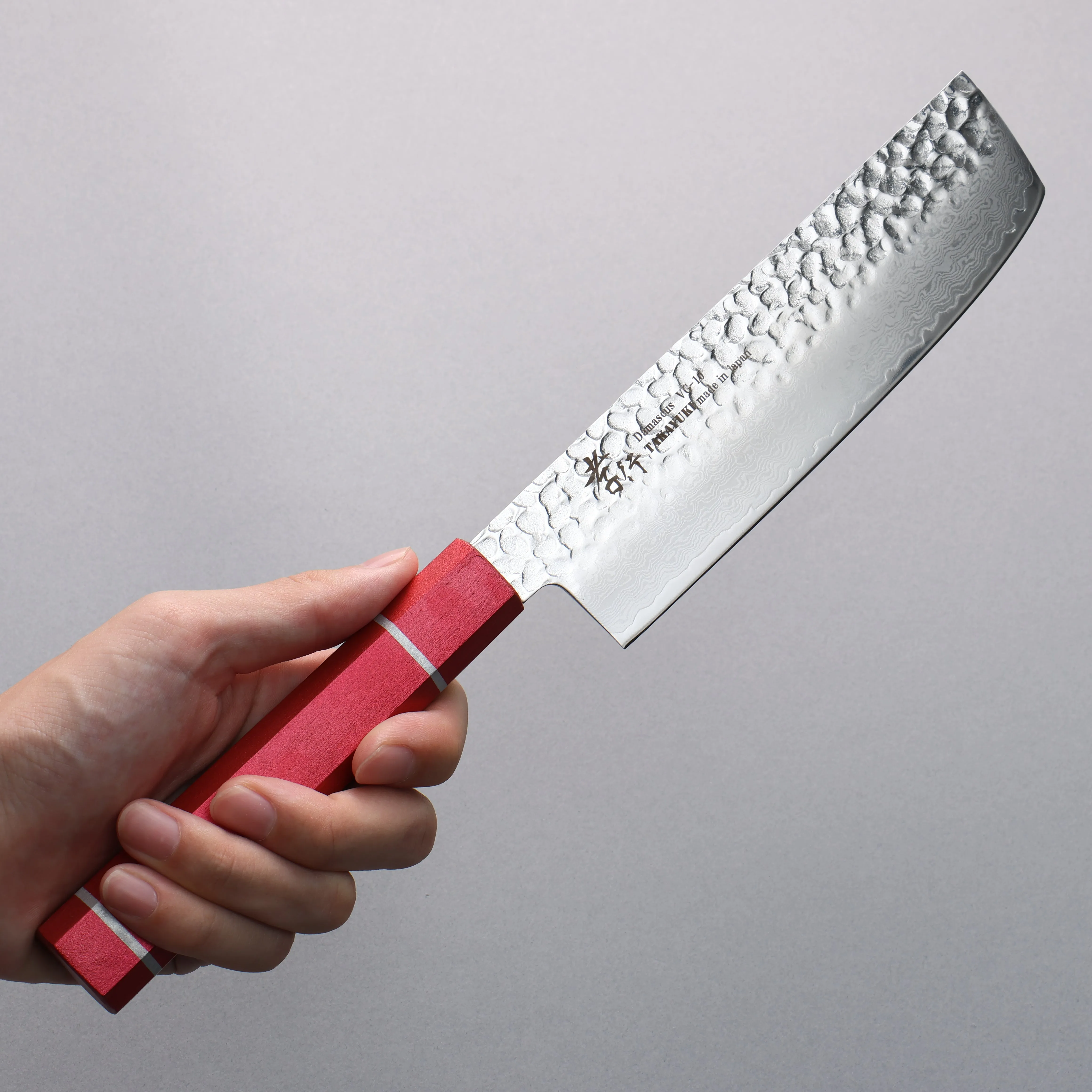 Sakai Takayuki VG10 33 Layer Damascus Nakiri 160mm Live oak Lacquered (Kouseki) Handle