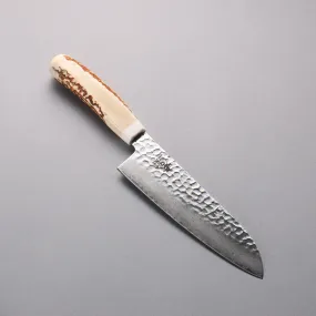 Sakai Takayuki VG10 33 Layer Damascus Santoku 180mm Cow Bone Handle with Sheath