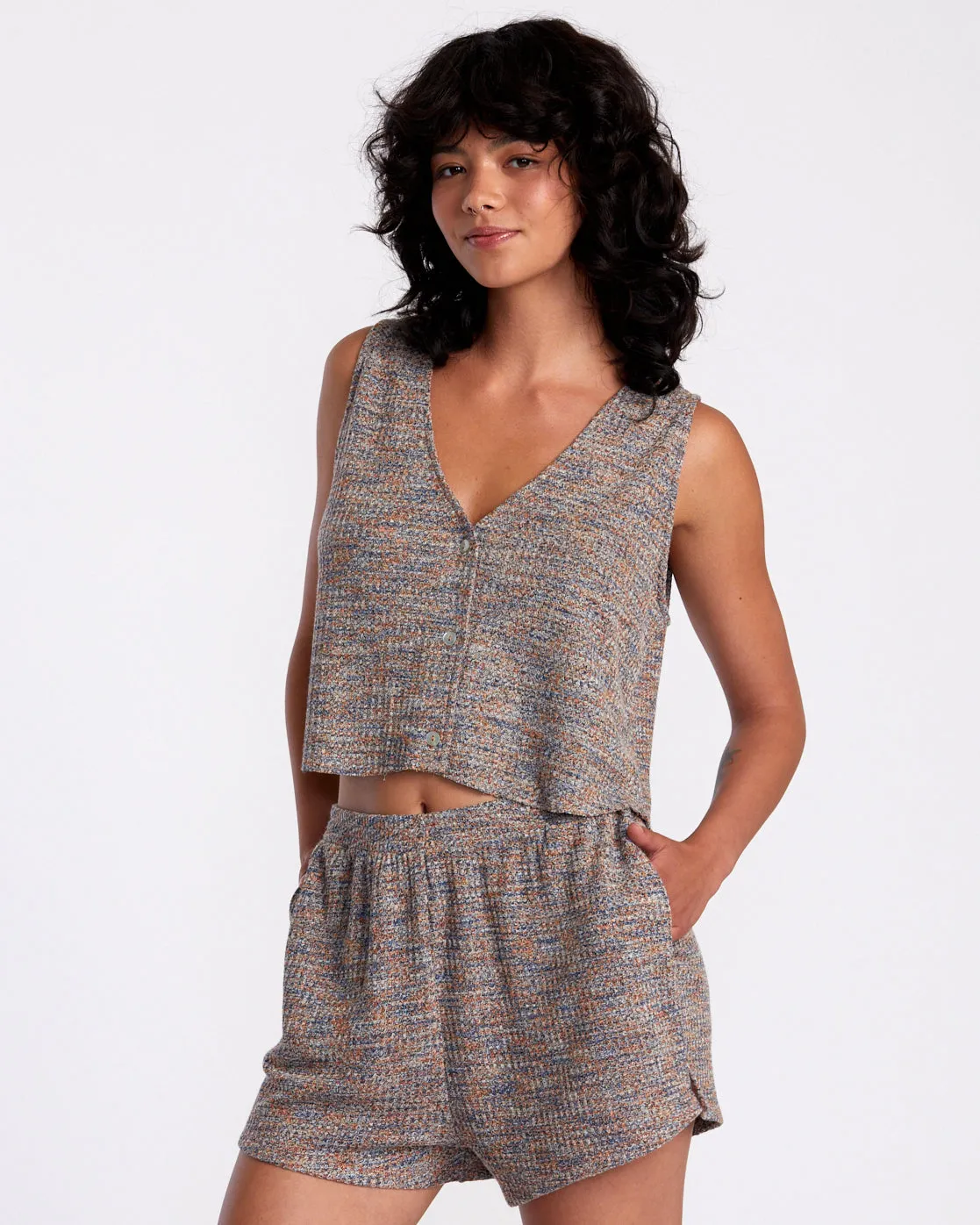 Scout Marled Knit Vest - Camel
