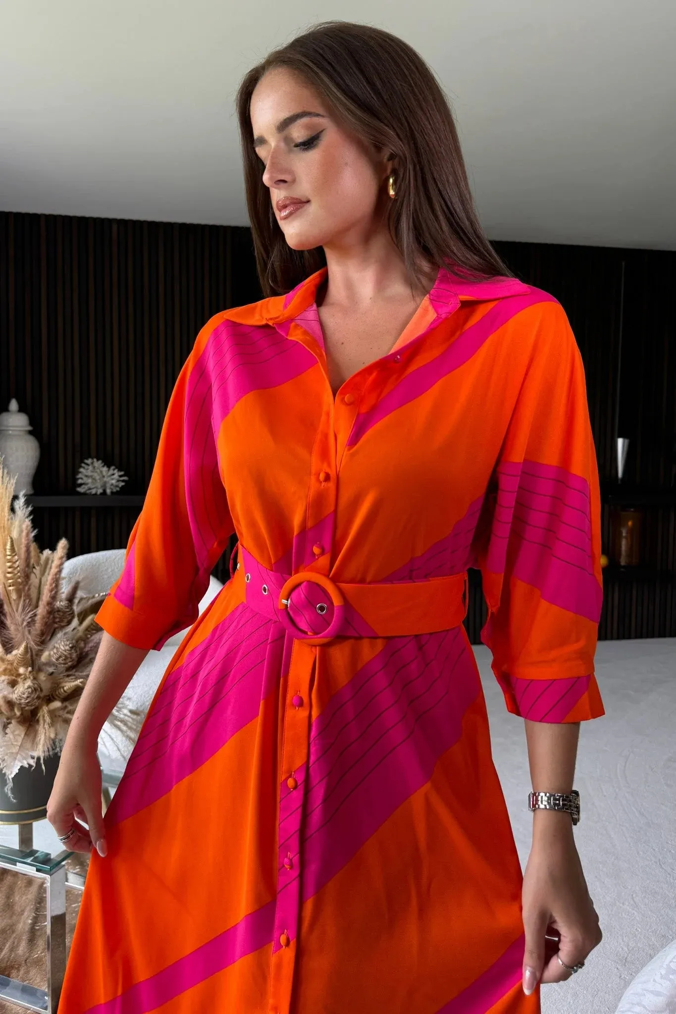 Sienna Midi Wrap Shirt Dress