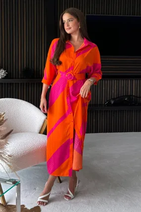 Sienna Midi Wrap Shirt Dress