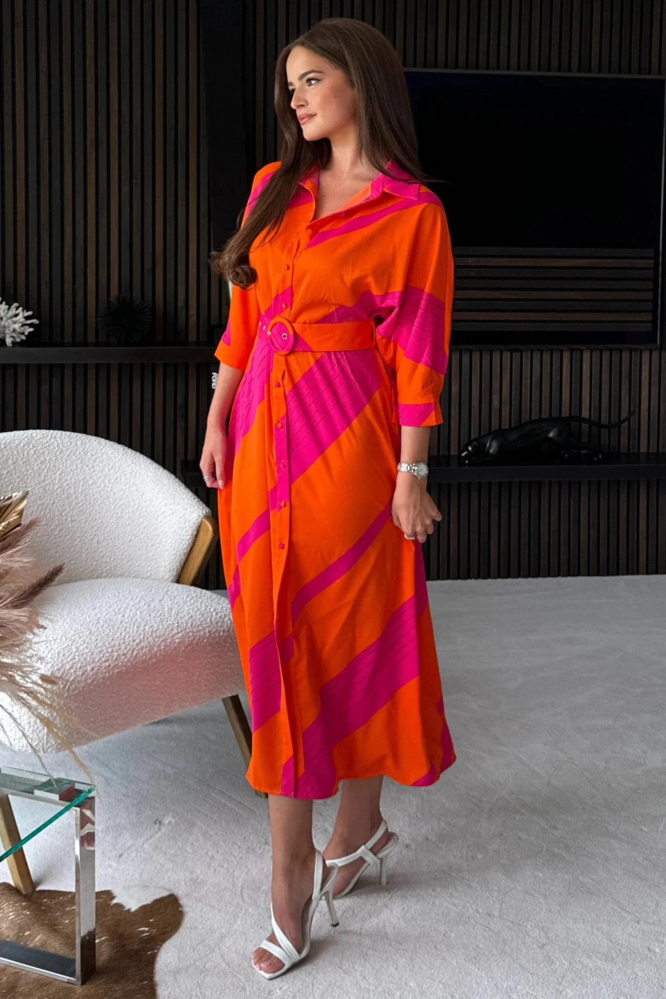 Sienna Midi Wrap Shirt Dress