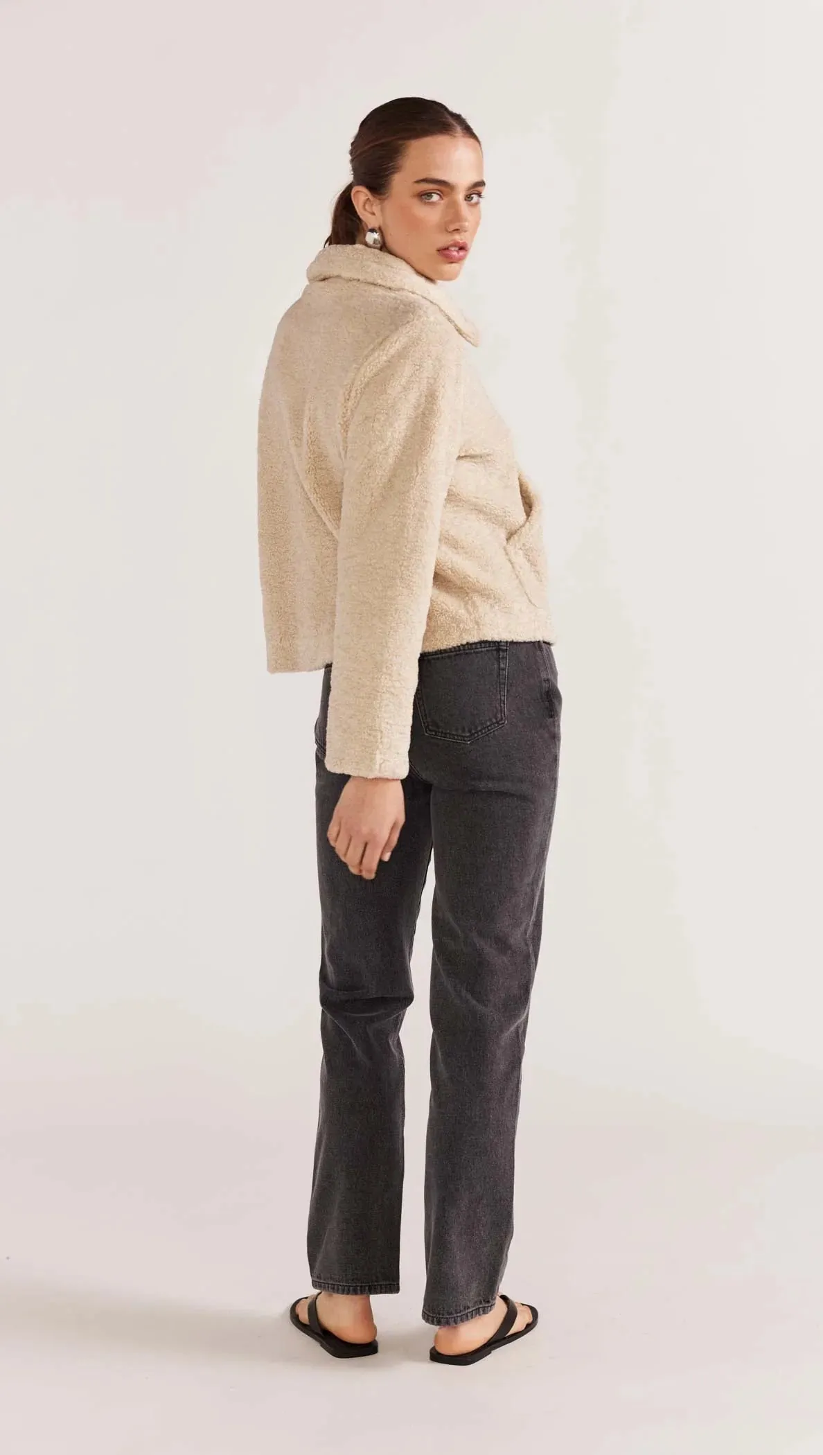 Staple The Label York Sherpa Jacket - Cream