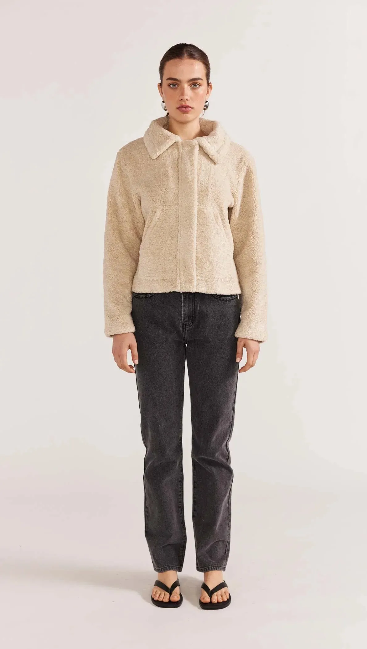 Staple The Label York Sherpa Jacket - Cream