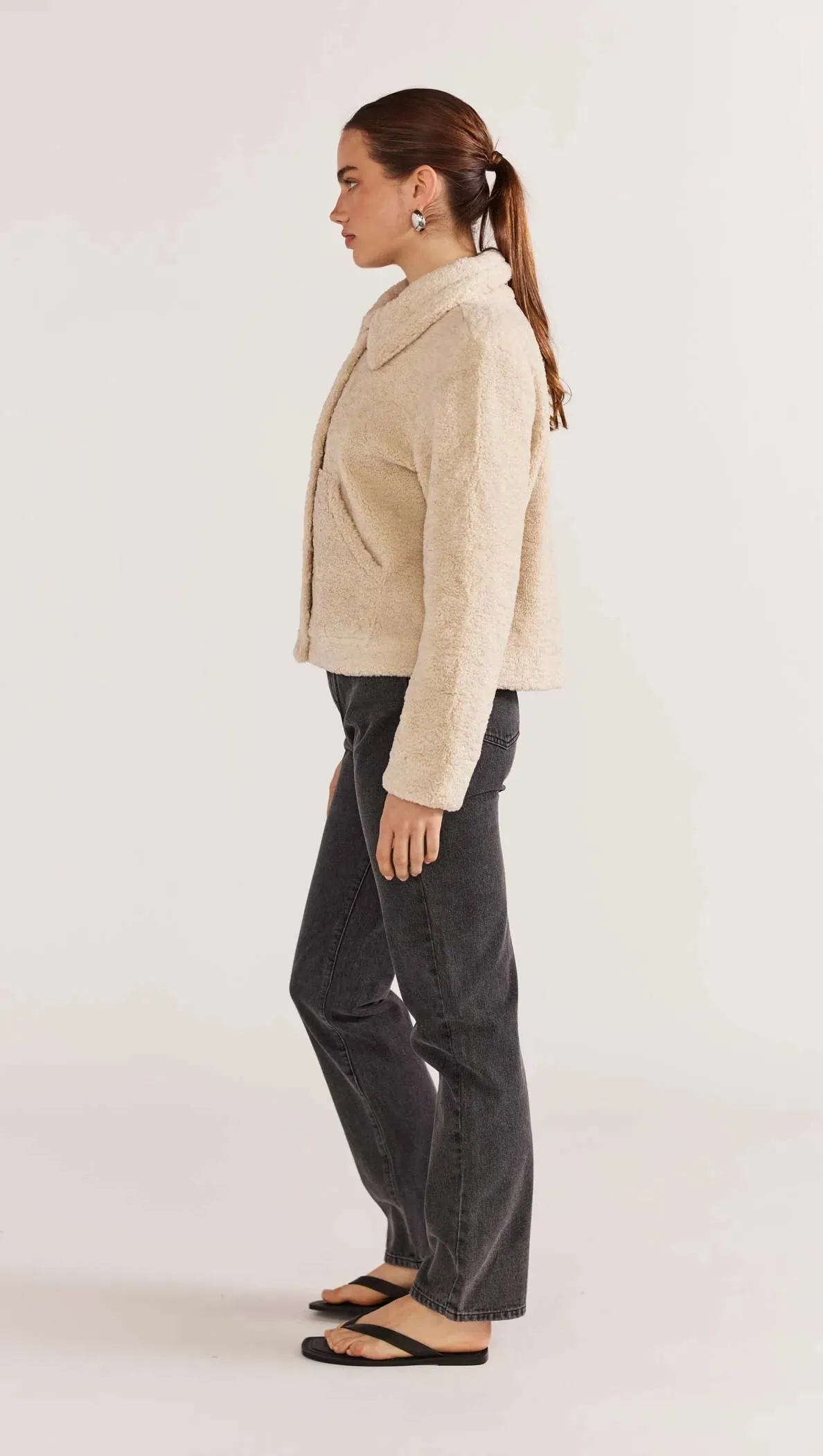 Staple The Label York Sherpa Jacket - Cream