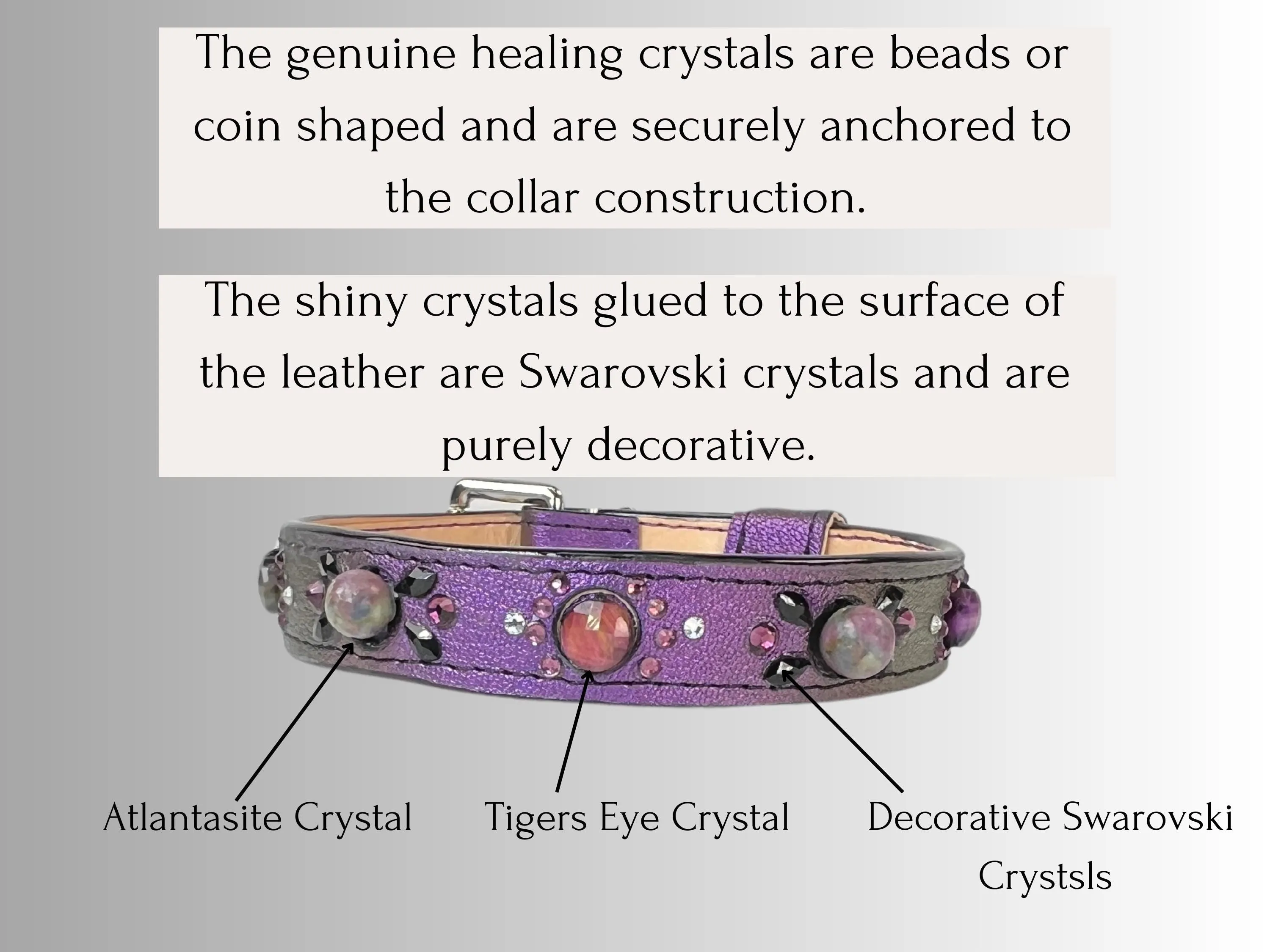 Strength & Vitality Support - Crystal Healing Collar - Candy Apple Purple SV101