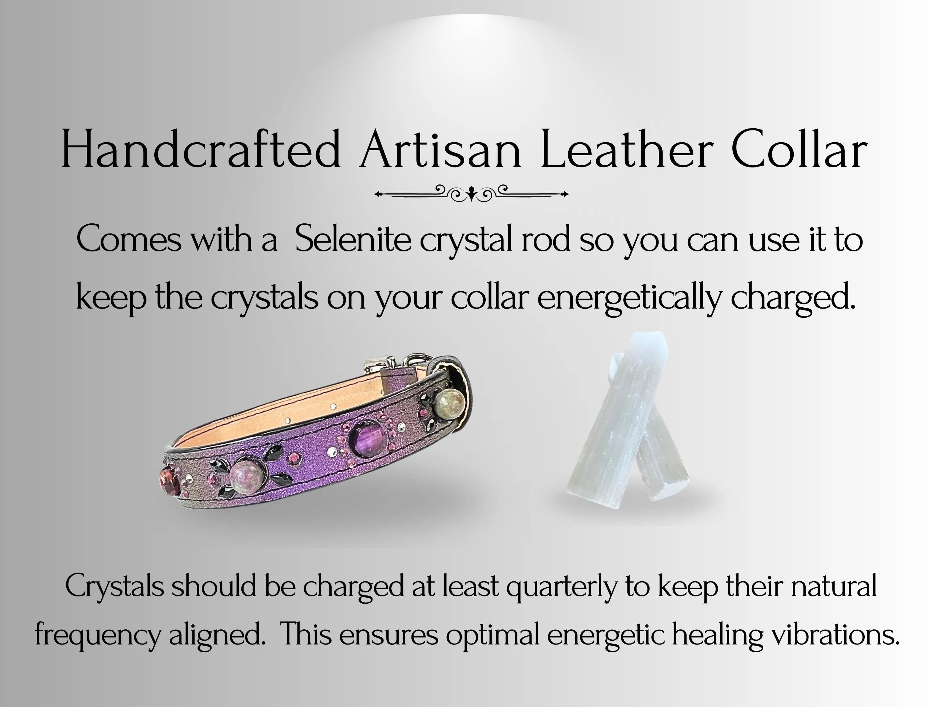 Strength & Vitality Support - Crystal Healing Collar - Candy Apple Purple SV101