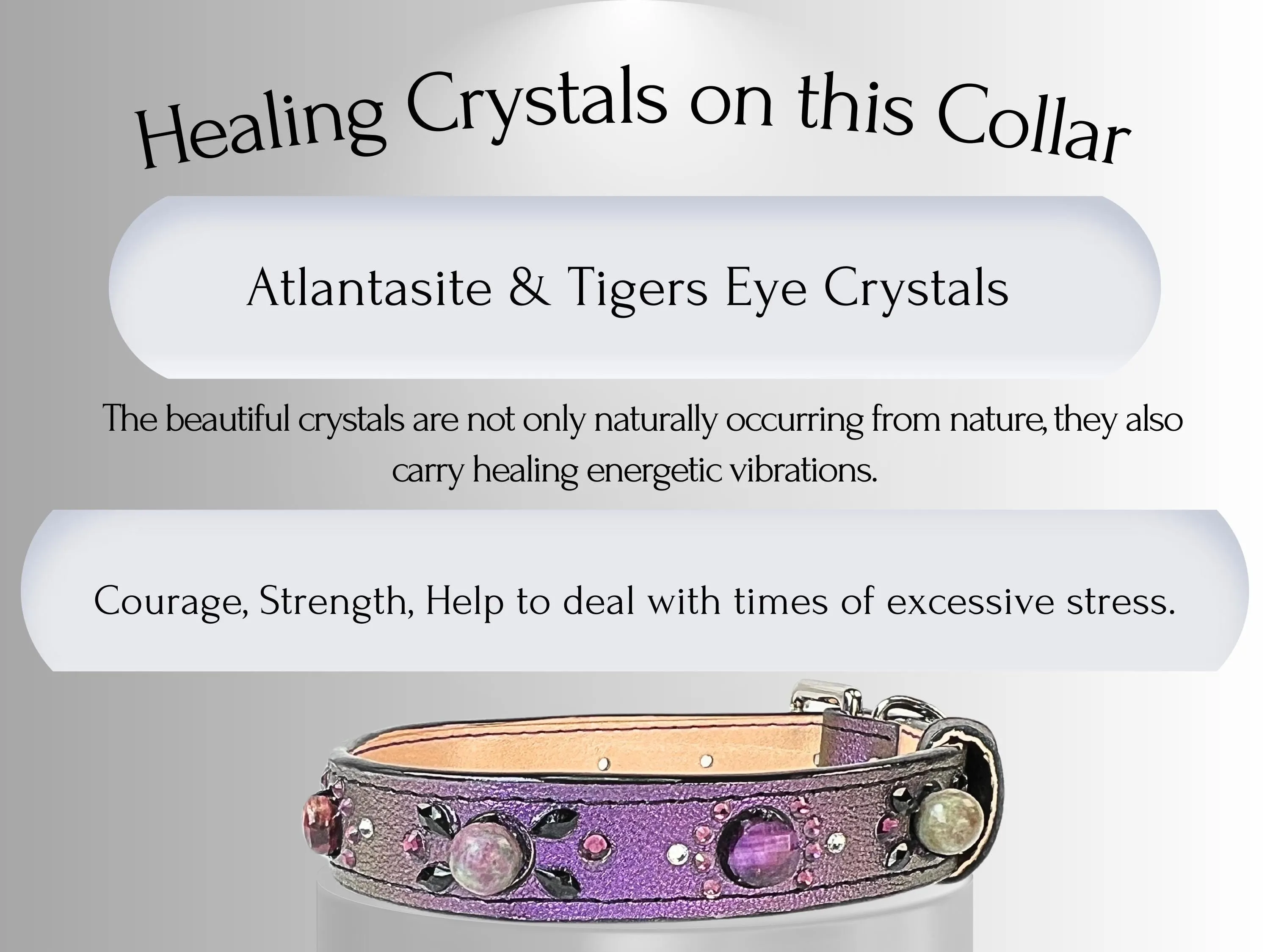 Strength & Vitality Support - Crystal Healing Collar - Candy Apple Purple SV101