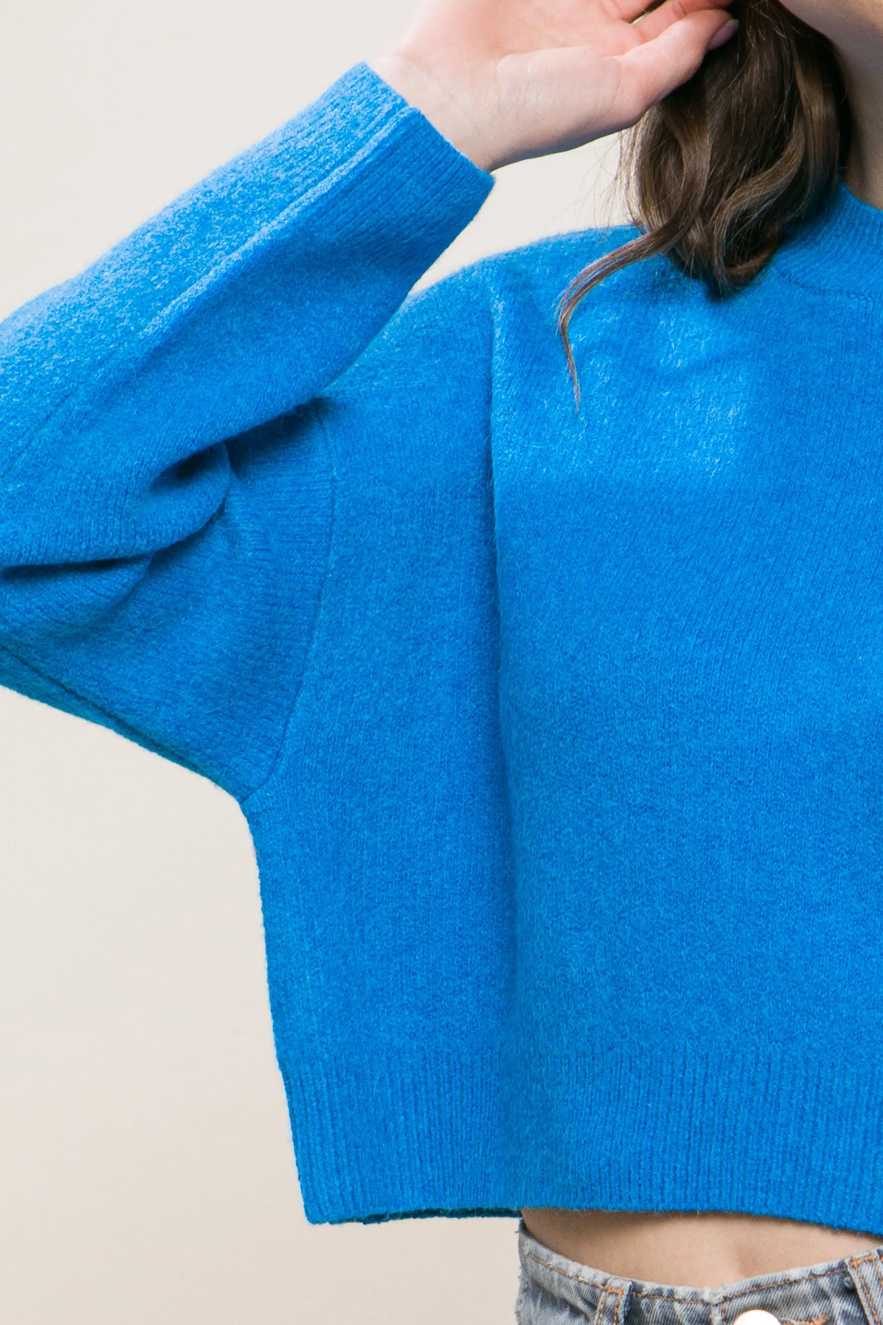 Stylish Crop Sweater Top