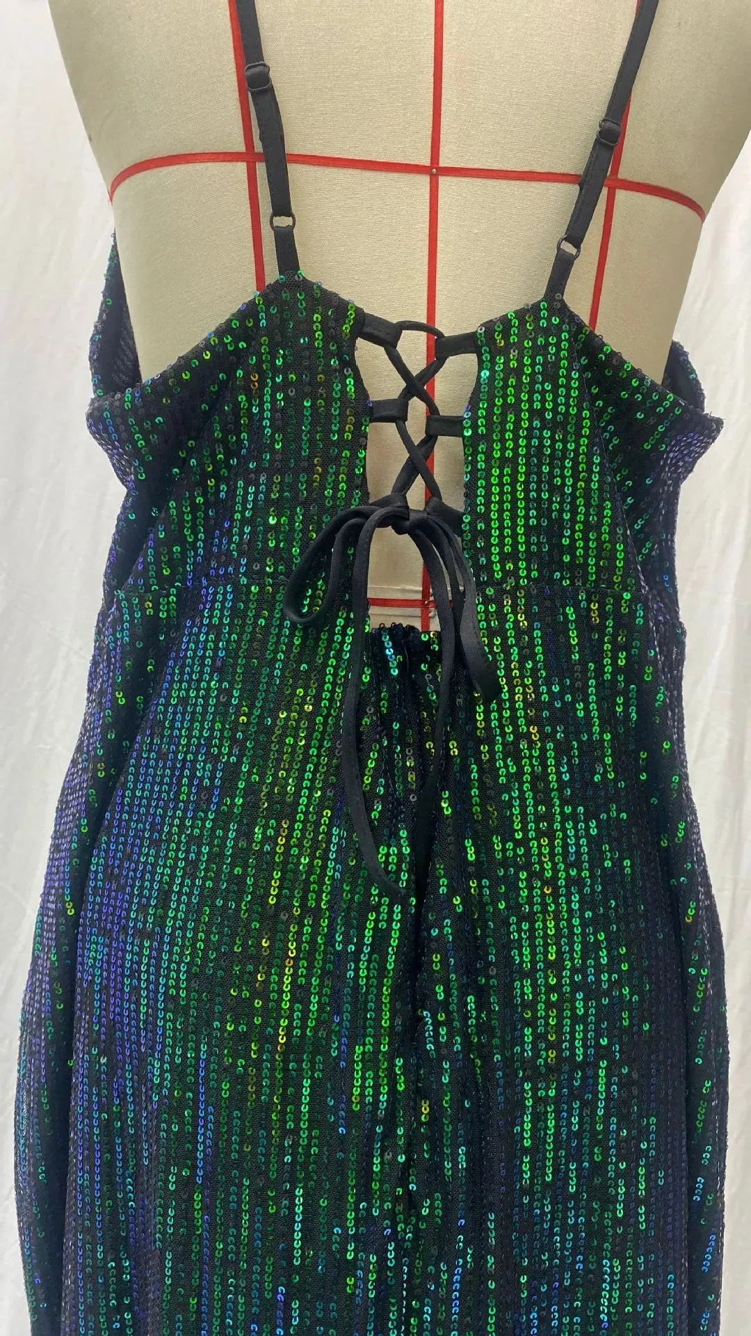 Summer New European And American Sexy Socialite Sequins Backless Dress
