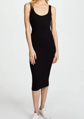 Tank Midi Dress - Black - Large