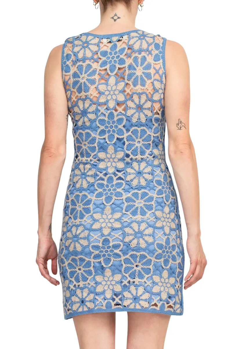 Taylor Sleeveless Crochet Lace Sheath Dress