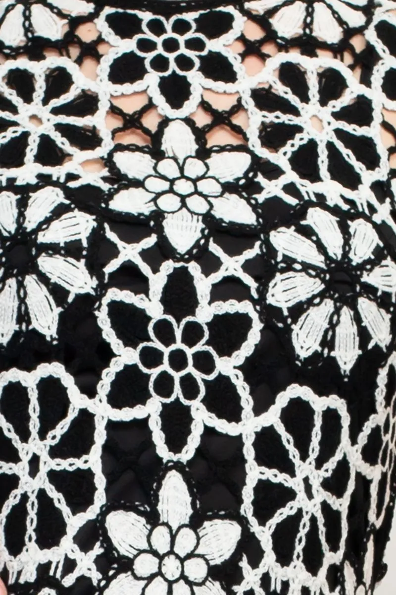 Taylor Sleeveless Crochet Lace Sheath Dress