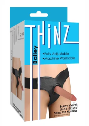 Thinz Bailey Velvet Lined Harness Black