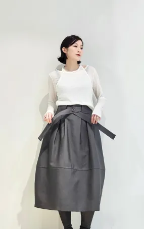 Tied neck ribbed layer tee - 4 colours (Pre-order)