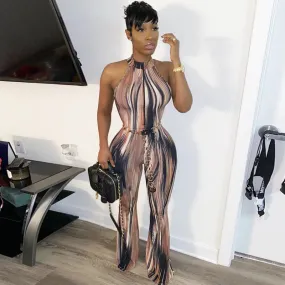 Trendy Abstract Print Stylish Jumpsuit - GlamzLife