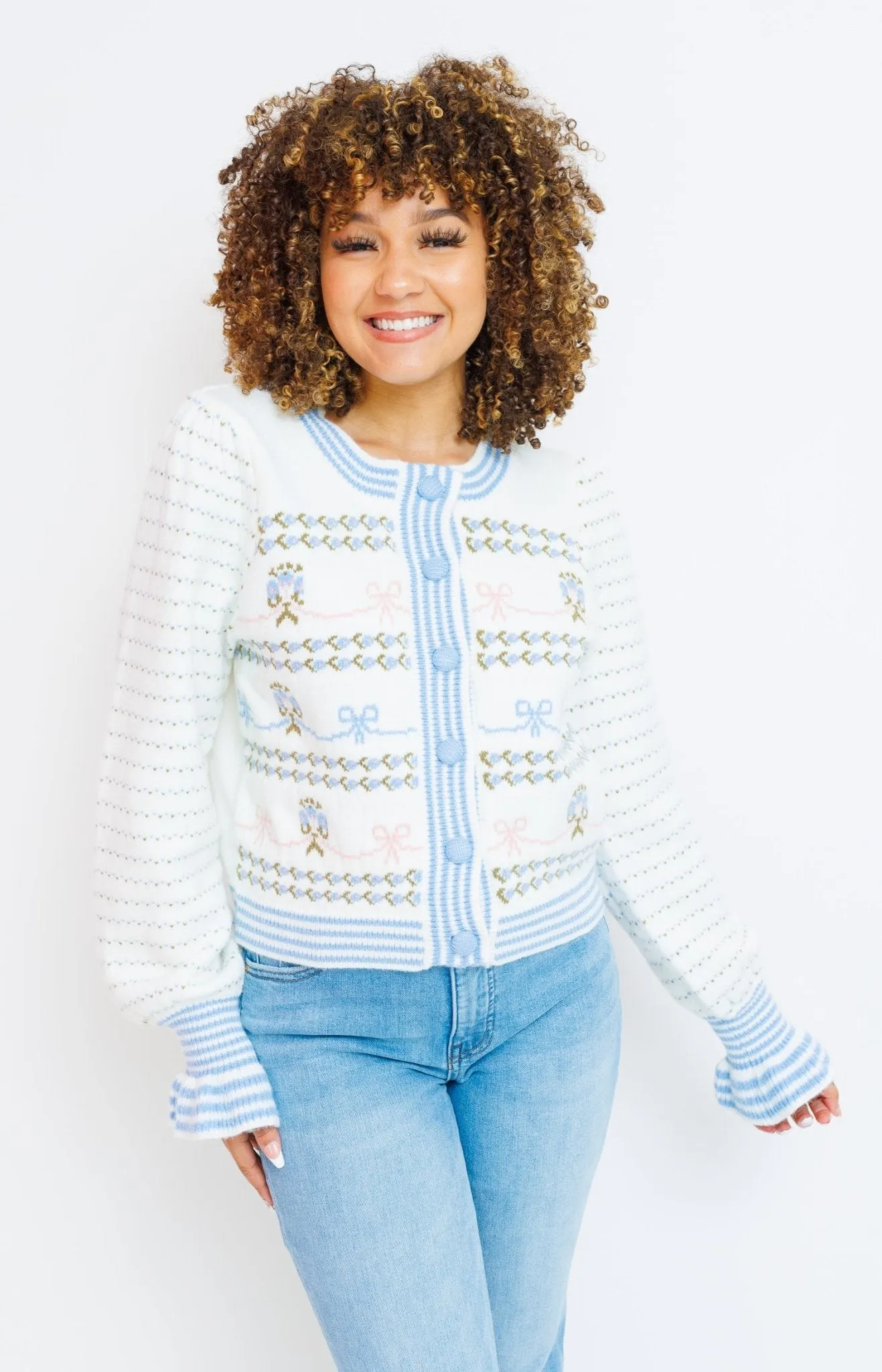 Truly Divine Cardigan, BLUE