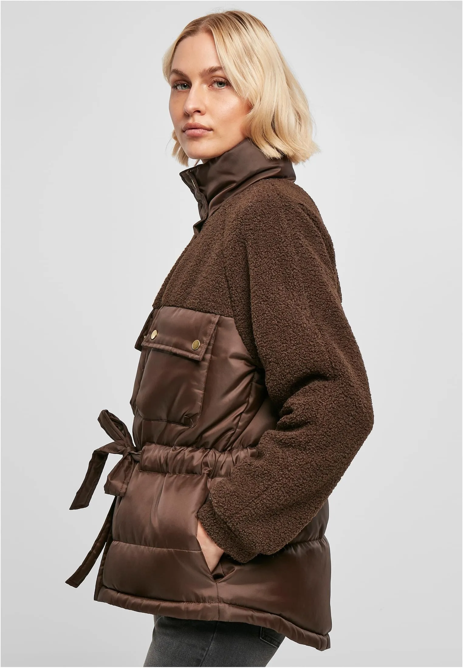 UC Sherpa Mix Puffer Jacket Jasper