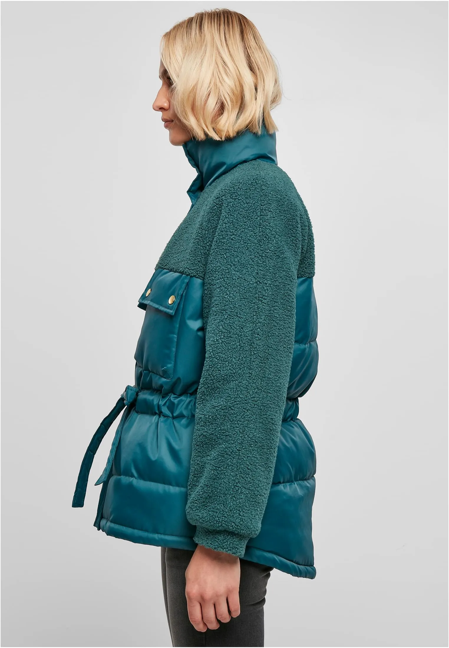 UC Sherpa Mix Puffer Jacket Jasper