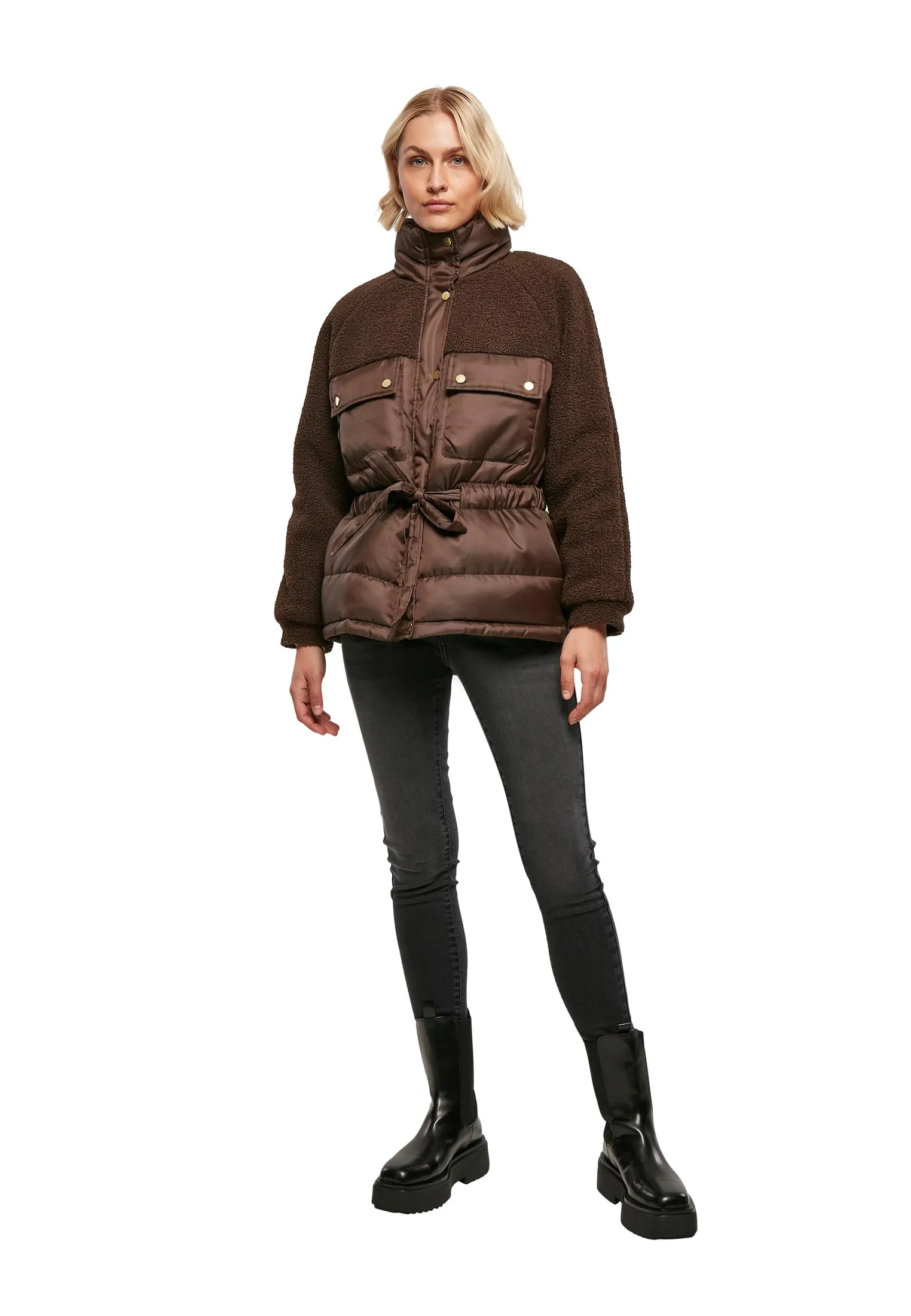 UC Sherpa Mix Puffer Jacket Jasper