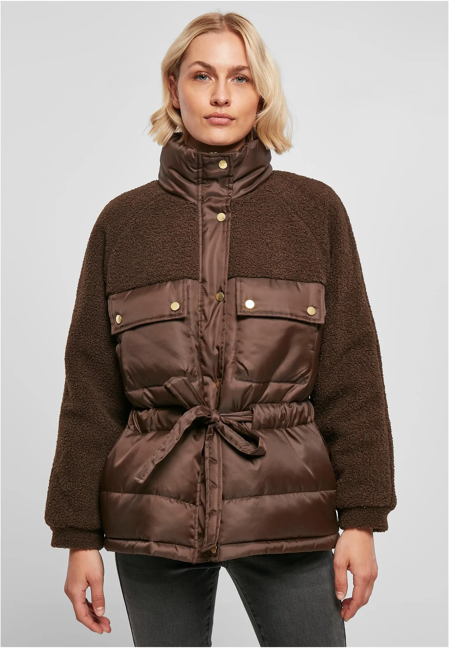 UC Sherpa Mix Puffer Jacket Jasper