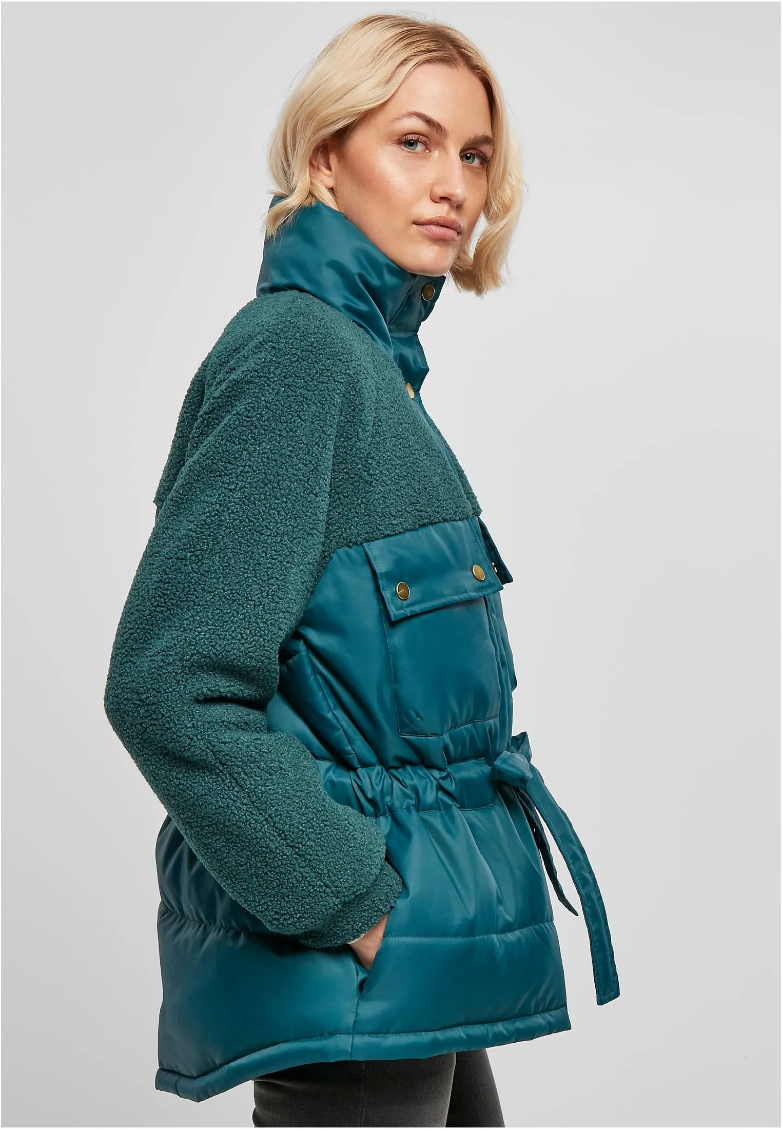 UC Sherpa Mix Puffer Jacket Jasper