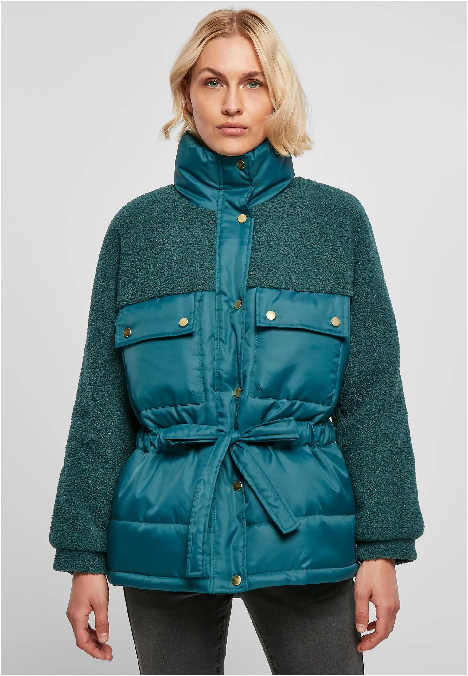 UC Sherpa Mix Puffer Jacket Jasper