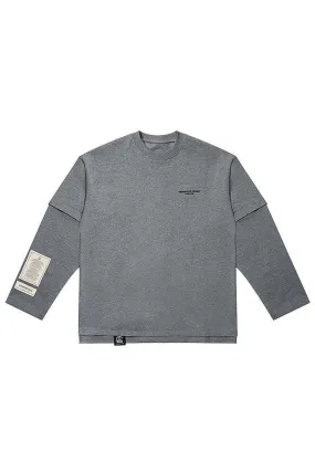 Unisex Grey Bi-Layer Top