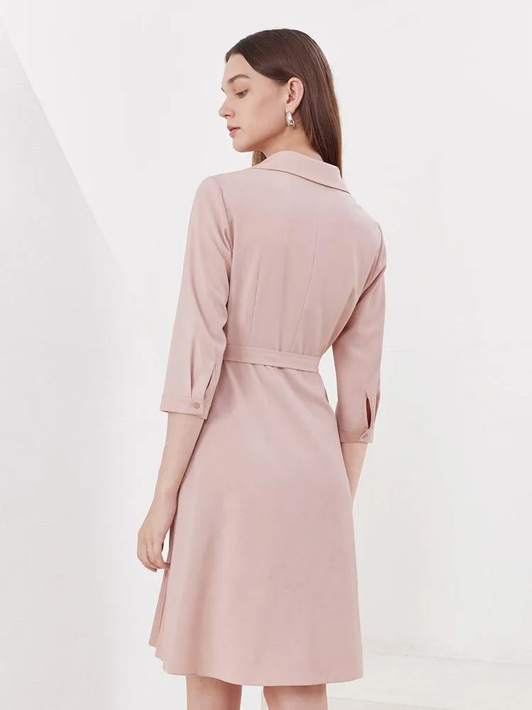 V-neck Double Layer Wrap Dress