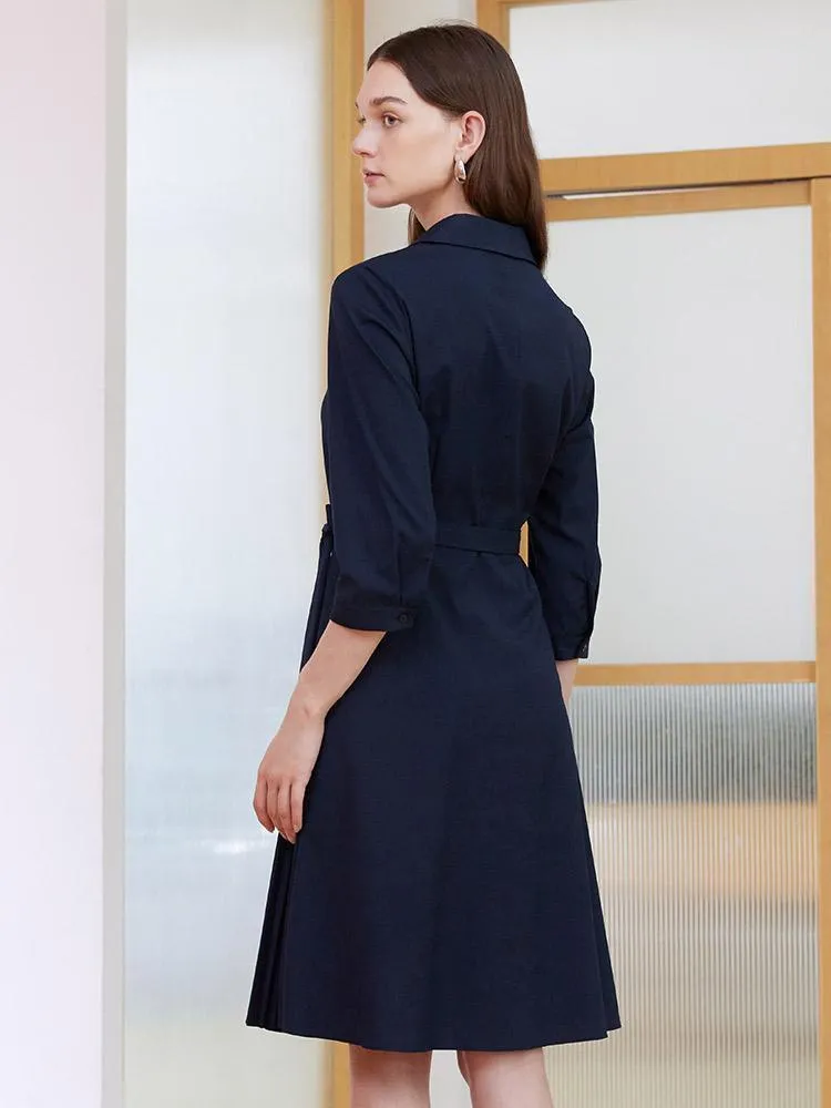 V-neck Double Layer Wrap Dress
