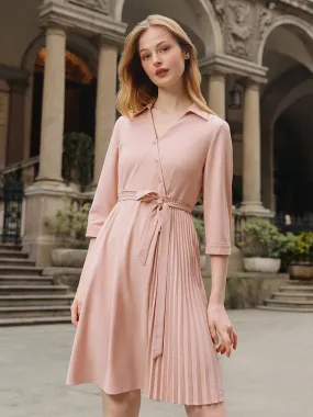 V-neck Double Layer Wrap Dress