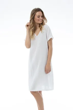 V-neck White Dress - Willa dress