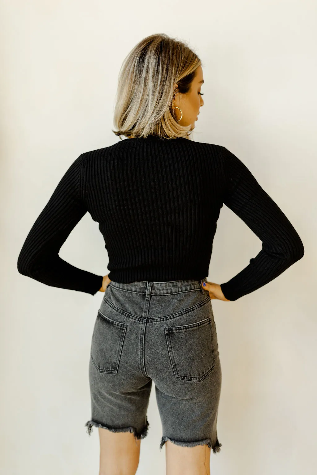 want you back ribbed crop sweater